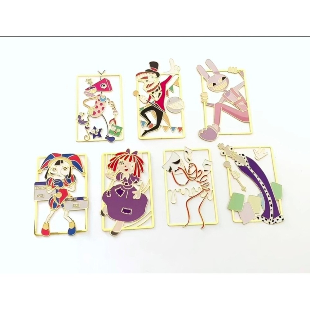 TADC The Amazing Digital Circus Metal Bookmarks COMPLETE SET Jax Pomni Caine etc